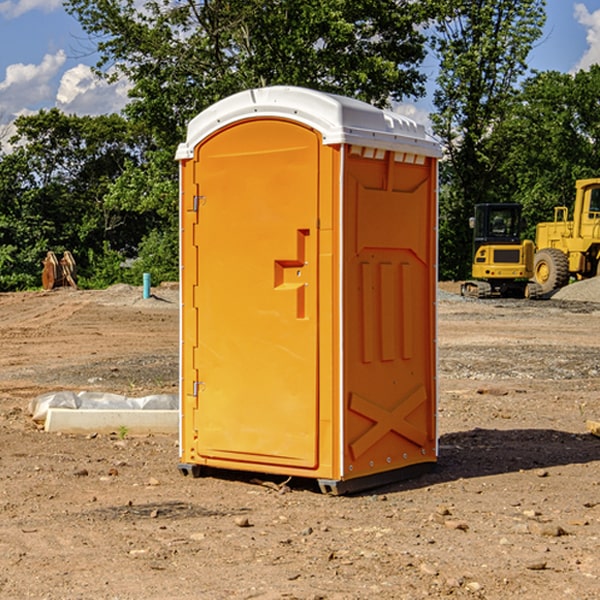 how often are the portable restrooms cleaned and serviced during a rental period in Crocker Missouri